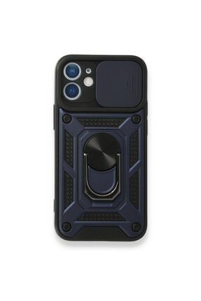 Iphone 12 Mini Kılıf Kamera Korumalı Yüzüklü Tank Pars Silikon Lacivert 692220125