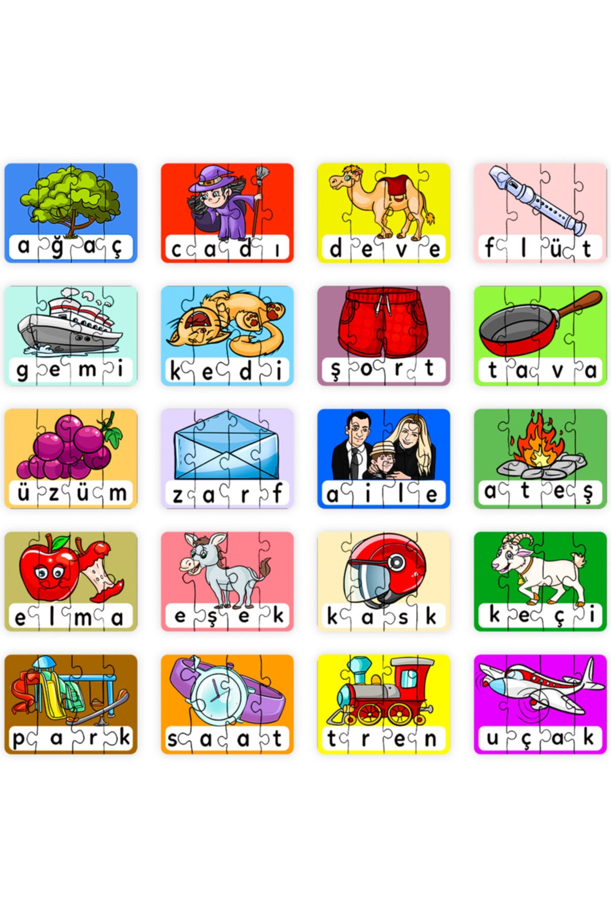 minİQ toys 4 Harfli Kelimeler + Zıtlıklarla Safari 2'li Set Eğitici-öğretici Yapboz fotoğrafı 5 (önizleme)