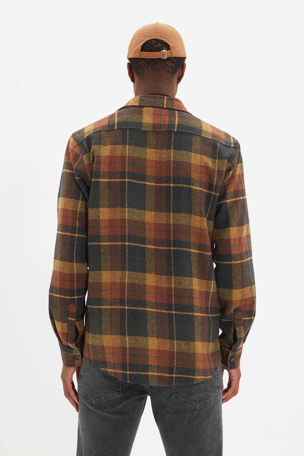 Trendyol Collection-Koszula-kurtka w kratkę zimowa Lumberjack - regularny krój, podwójna kieszeń Tmnaw21Go0031 5
