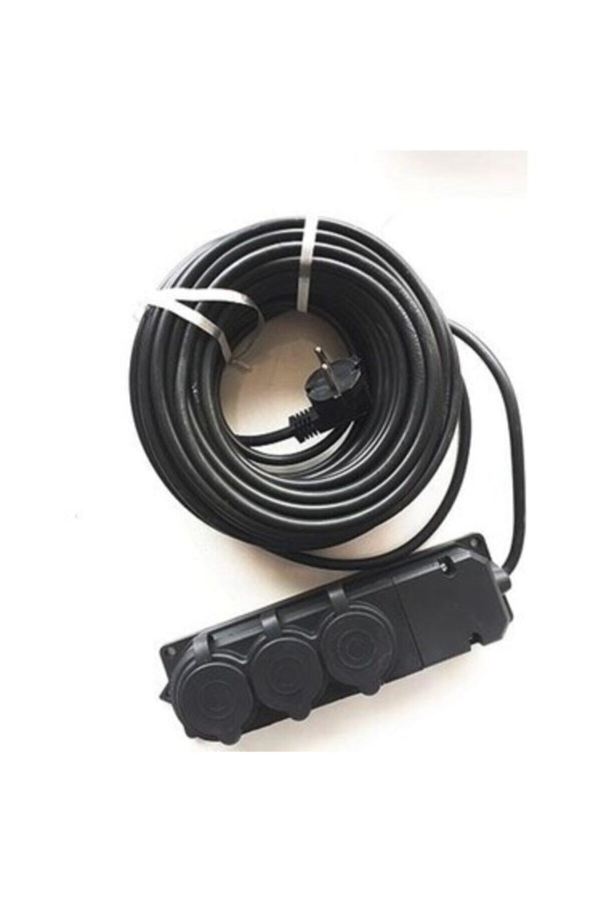 YEŞİM 10 Metre Üçlü Kauçuk Uzatma Seyyar Kablo 3x2.5 Tam Kesit Kaliteli Kablo