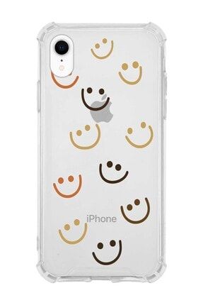 Iphone Xr Şeffaf Darbe Emici Gülücük Desenli Olex Kılıf IPXRPOLEX-290