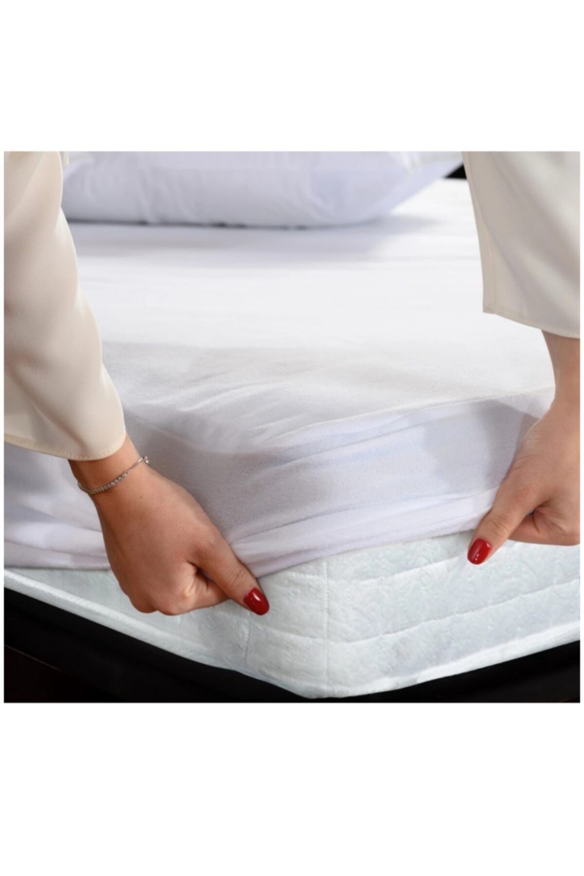 Taşkın Home-Fetted Water and Liquid Proof Mattress Protector Mattress Protector for Single 100*200 2