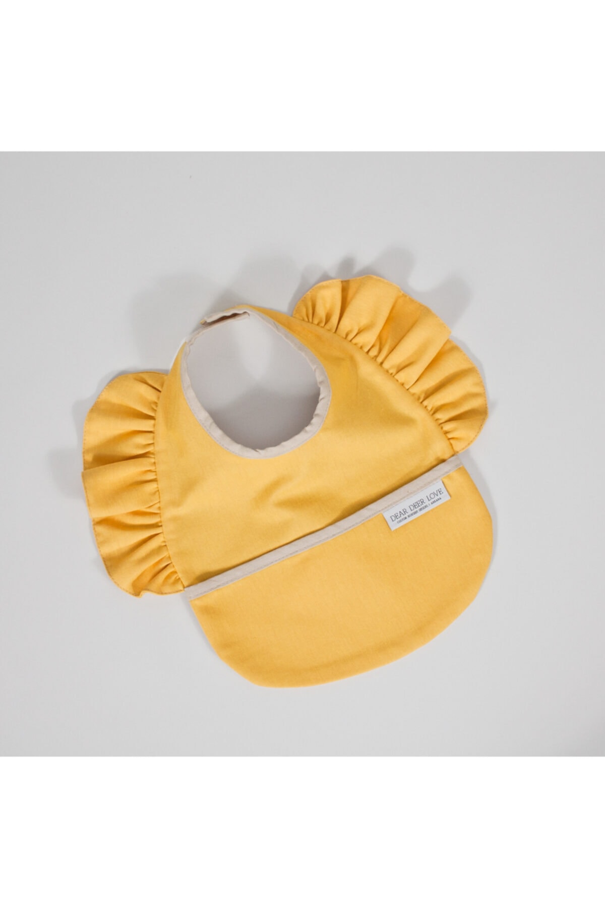 Sıvı Geçirmez Mama Önlüğü & Mama Sandalyesi Örtüsü - Blw Seti / Fırfırlı Önlük Yellow 4