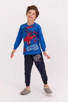 Lisanslı Cobalt Mavi Erkek Çocuk Pijama Takımı TYC00234886884