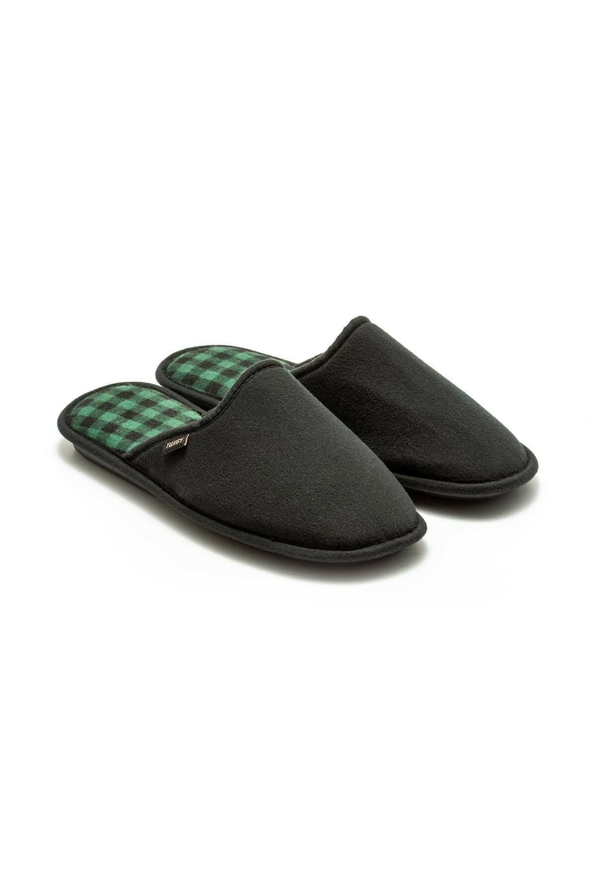 Twigy Tw Square Black green Men s House Slippers Soundproof Sole