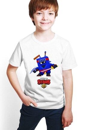 Brawl Stars Ninja Ash Baskılı Çocuk T-Shirt D04 PRA-4770045-995044