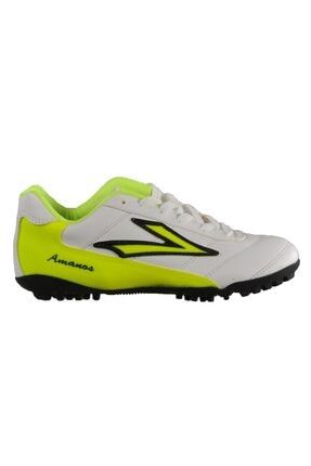 Amanos Beyaz Neon Sarı Erkek Halısaha Ayakkabısı ST02926