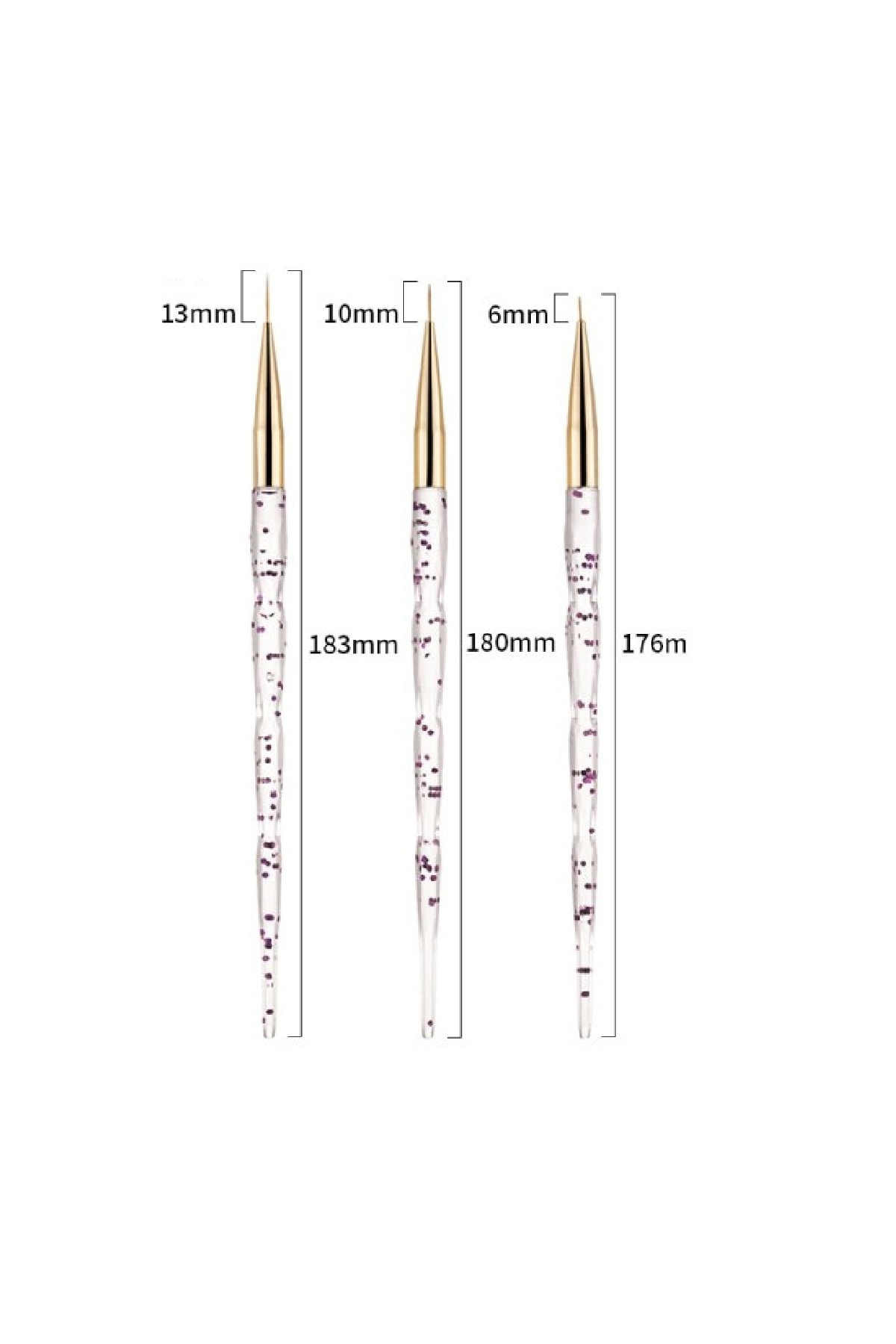 Venalisa 3lü French Çizim Fırçası Nail Art Fırçası