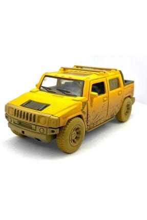 2005 Hummer H2 Sut (çamur Desenli) - Çek Bırak 5inch. Lisanslı Model Araba, Oyuncak Araba 1:40 KT5097DY