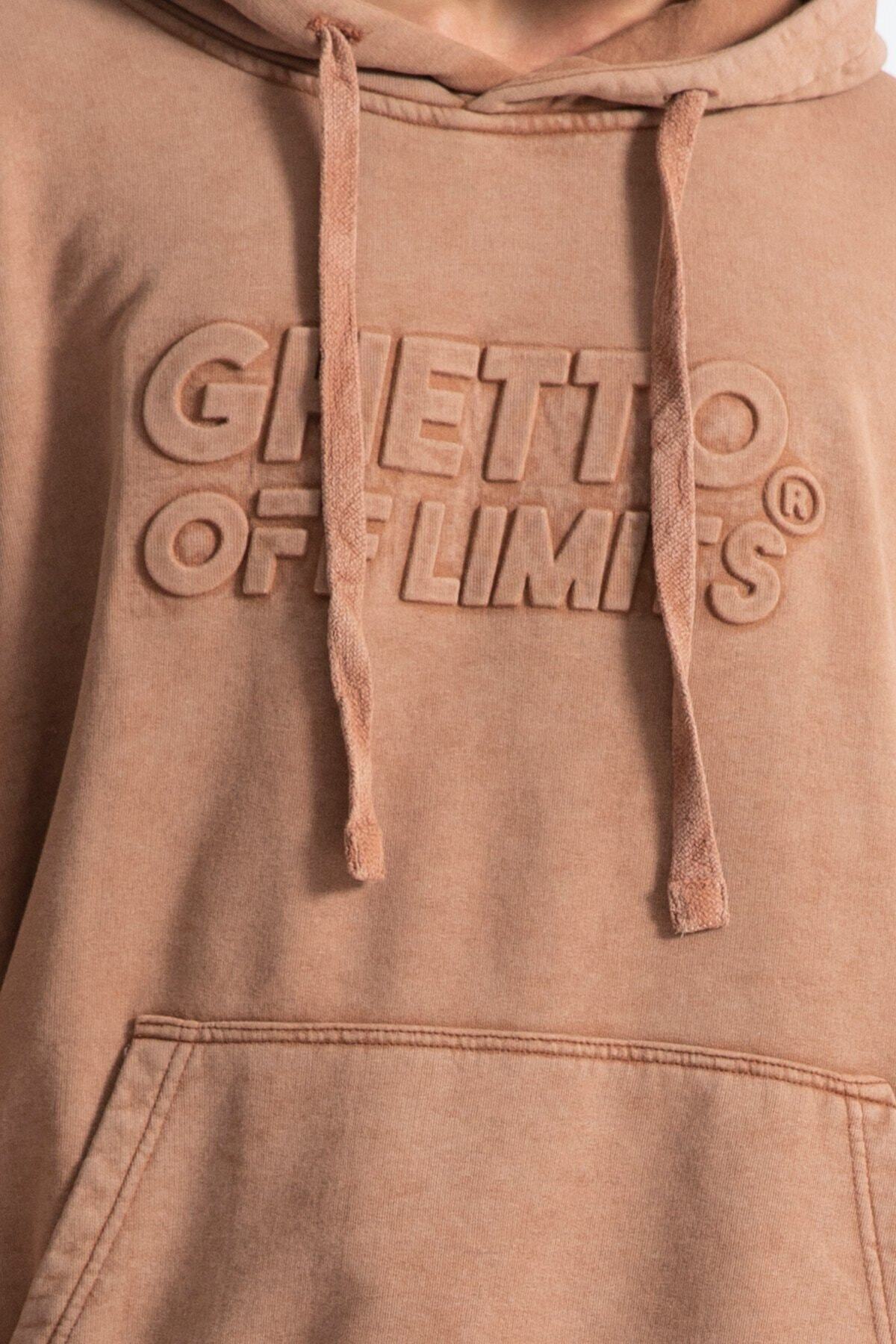 Ghetto off limits-Men's Brown Sweater Washable Hoodie 2
