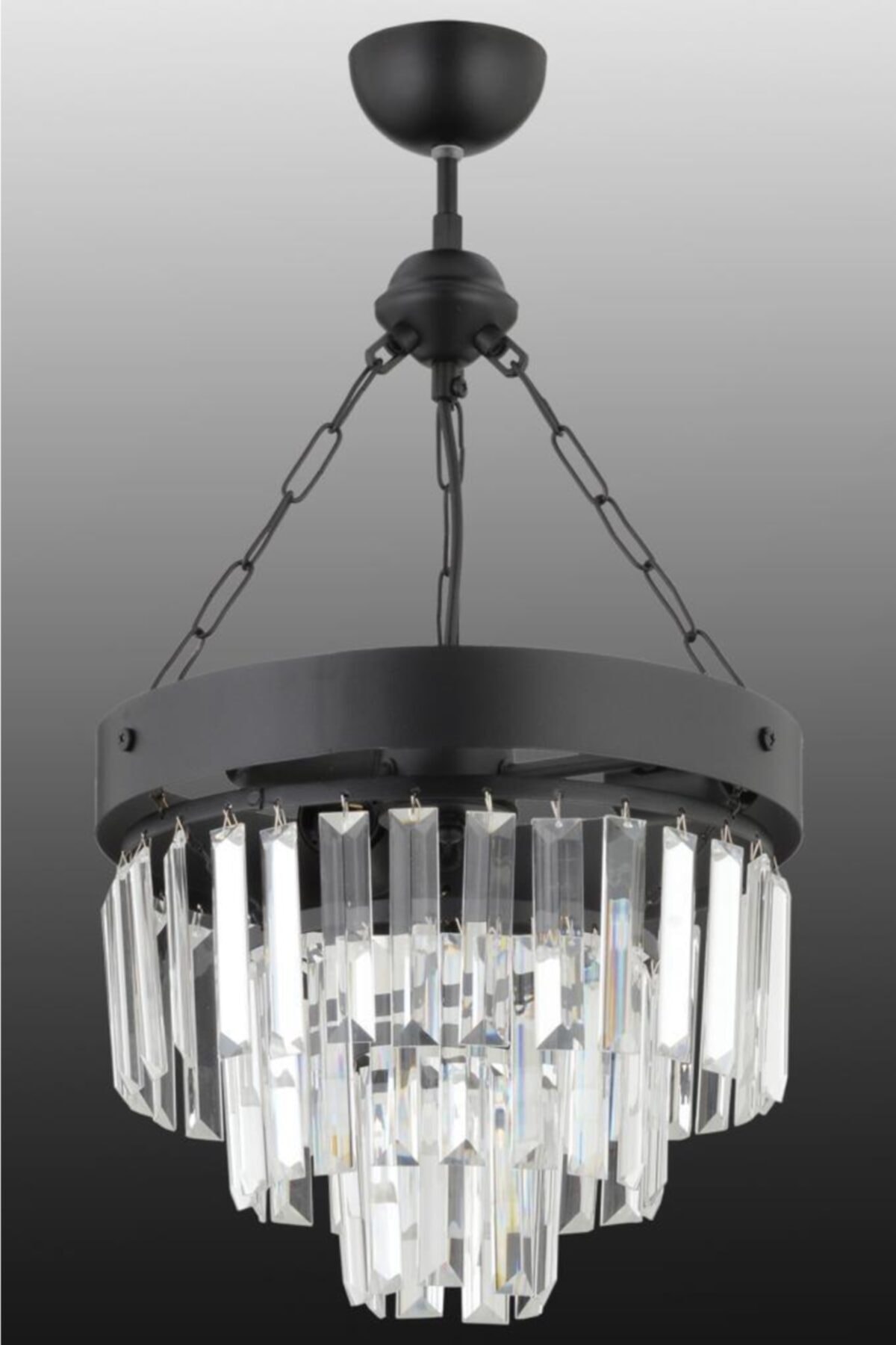 Linda 30-pack Black Luxury Crystal Gemstone Chandelier