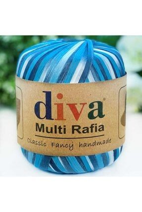Diva Multi Raffıa 50 gr (KARTON SARIM) 304 Deep Blue DiwaLine-MLTRFF50GR