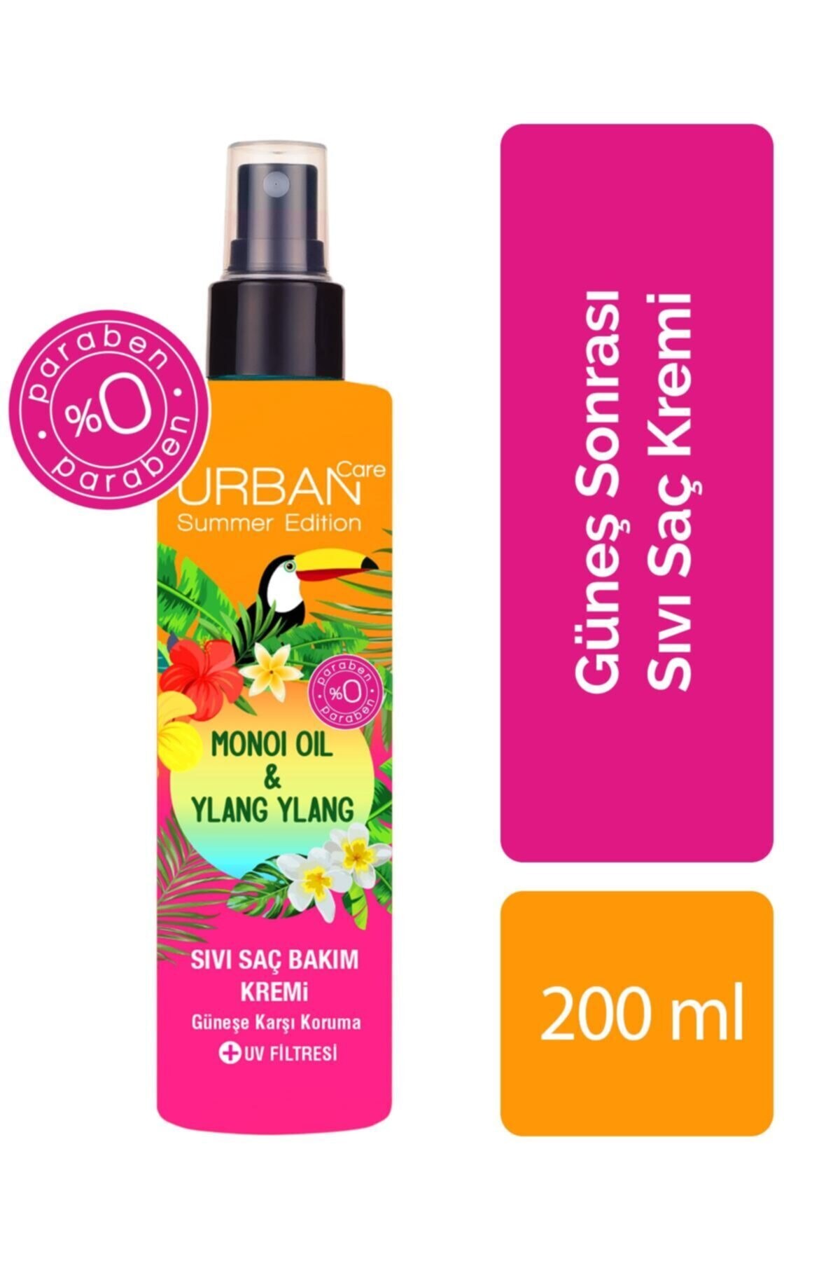 Monoi Oil&ylang Ylang Yağı Içeren Güneş Sonrası Koruyucu Sıvı Saç Bakım Kremi 200 Ml — URC05304