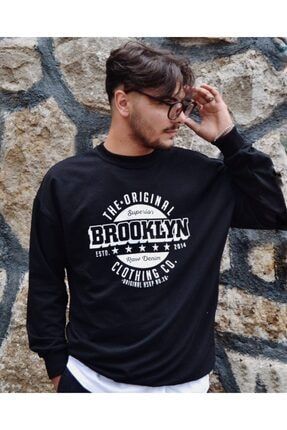 Brooklyn Siyah Unisex Sweatshirt RBSW41023