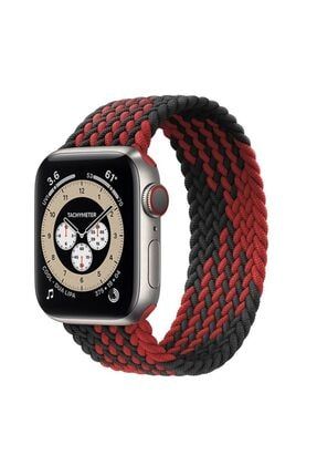 Apple Watch 1-2-3-4-5-6-se Uyumlu 42mm-44mm Kayış Elastik Örgü Solo Kordon M Beden orgu1425a