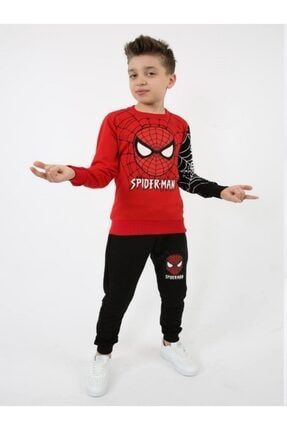 Erkek Çocuk Spiderman Baskılı Kompak Penye Ikili Takım P532S271