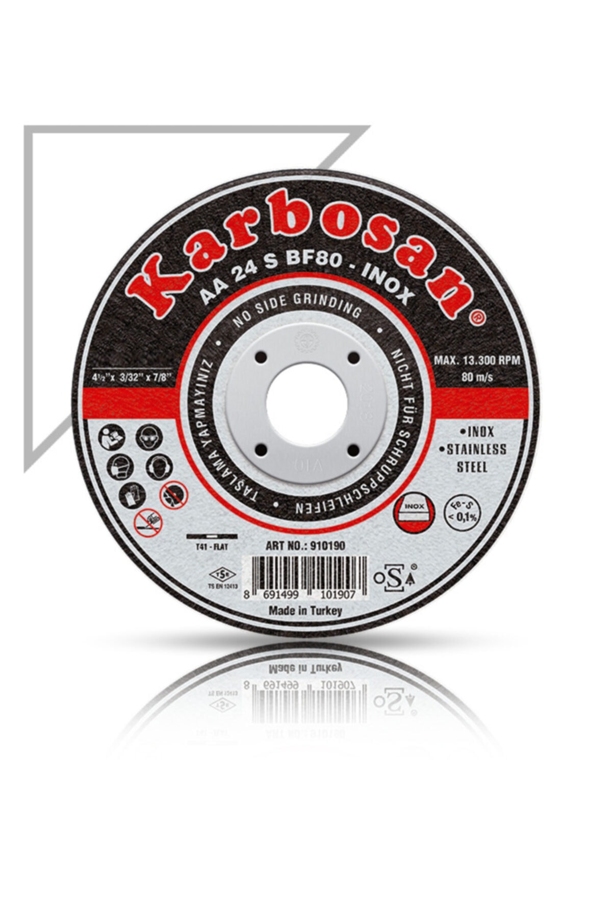 KARBOSAN Inox Metal Kesme Taşı 115 - 5 Adet (ince Tip, Hassas Kesim)