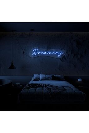 Dreaming Neon Led Duvar Yazısı Dekoratif Duvar Aydinlatmasi Gece Lambası BL1377