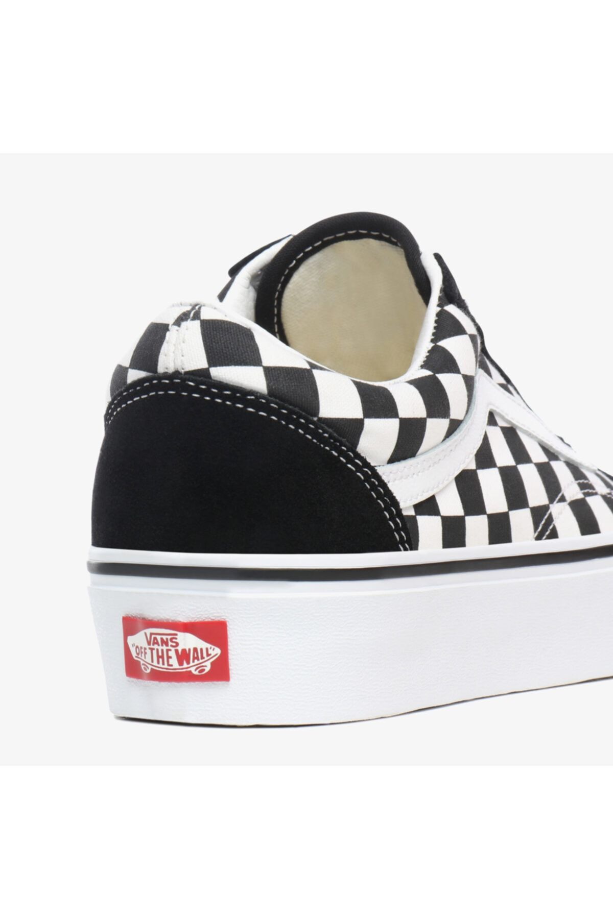 Vans Old Skool Platform Checkerboard Women s Platform Black Sneakers Trendyol