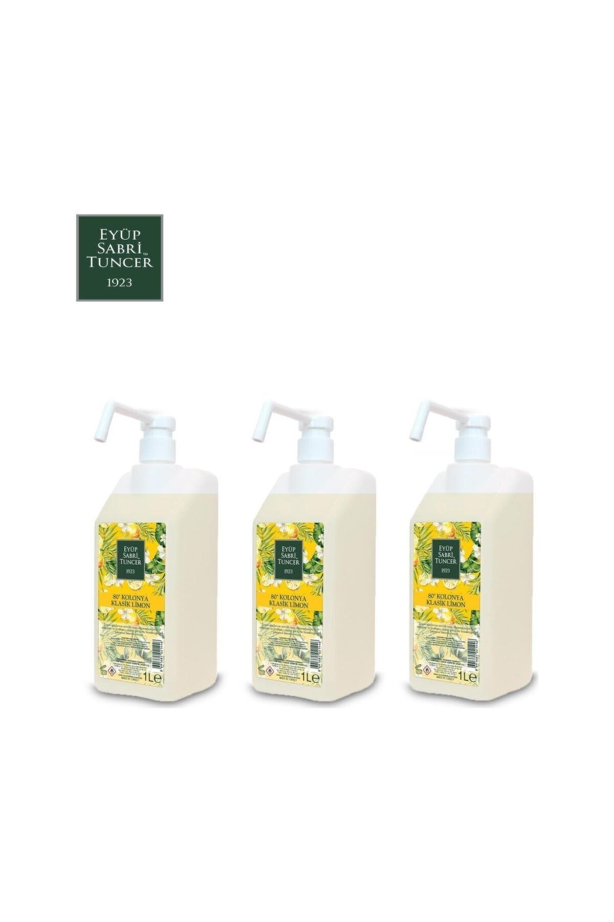 ادکلن لیمویی کلاسیک با سر اسپری 1 L x 3 Eyüp Sabri Tuncer