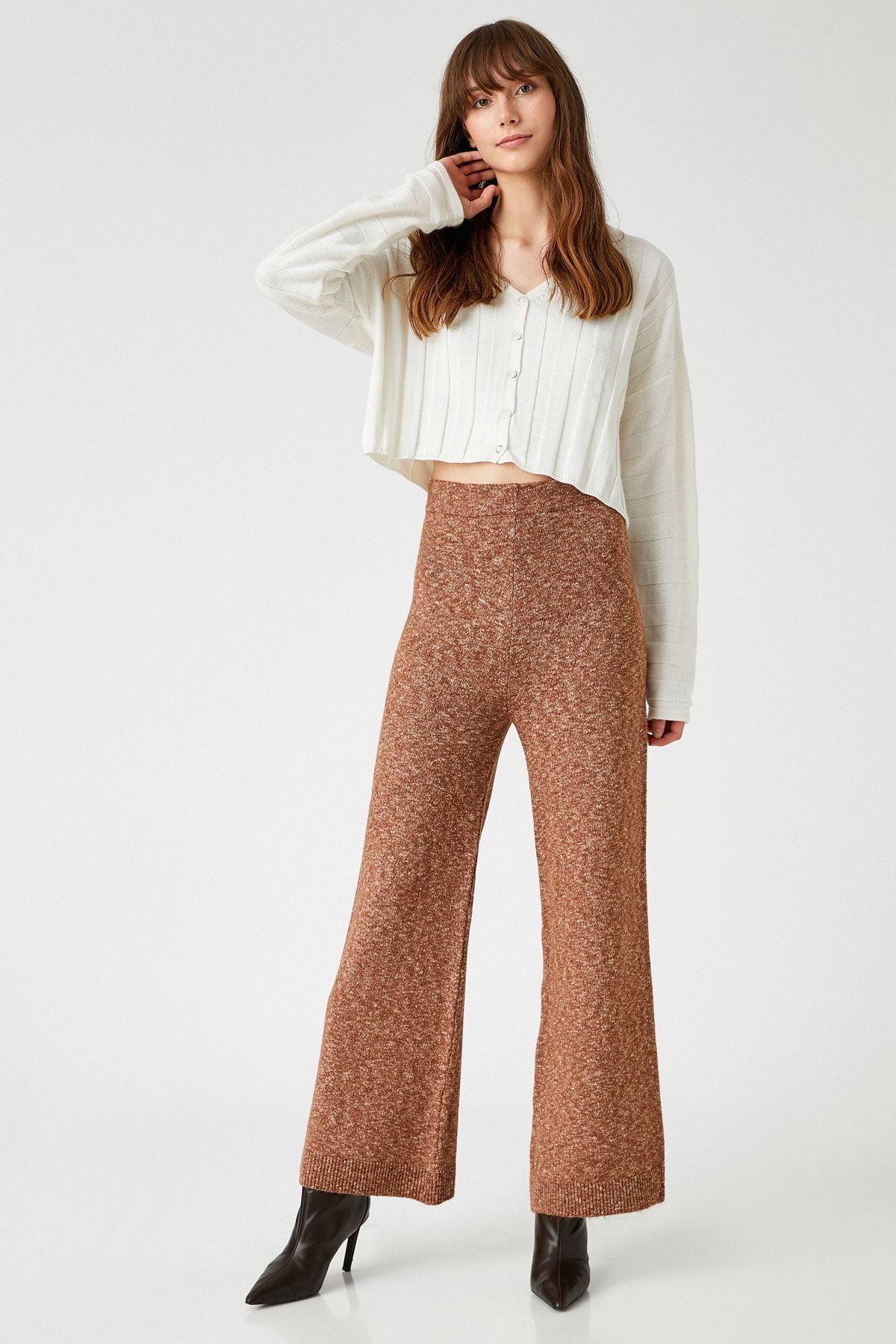 Koton Hose Braun Wide Leg Fast ausverkauft