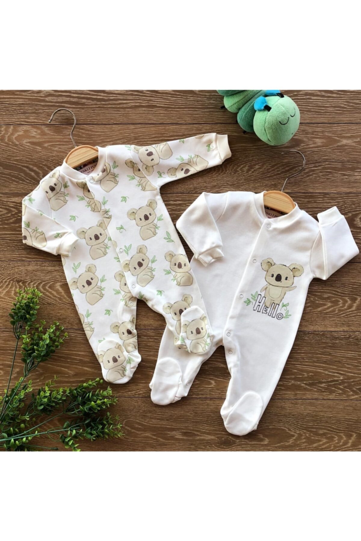 Renkli Puset 2 Li Penye Bebek Tulum Takim Koala Fiyati Yorumlari Trendyol