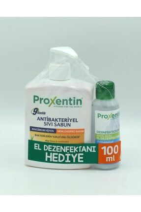 Antibakteriyel Nemlendirici Bakım Sıvı Sabun 500 Ml + El Dezenfektanı 100 Ml Hediye Proxentinhediyeli001