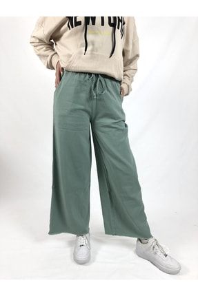 Kadın Mint Yeşili Bol Paça Pantolon GZ1004