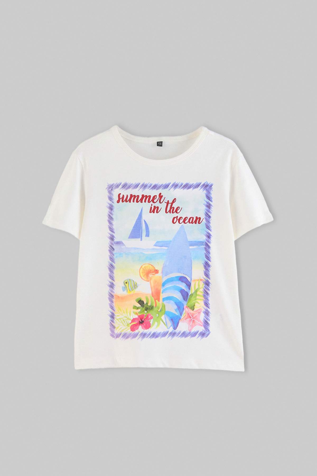Trendyolmilla Kids Ekru Kız Çocuk Düz Örme T-Shirt TKDSS26TS00097