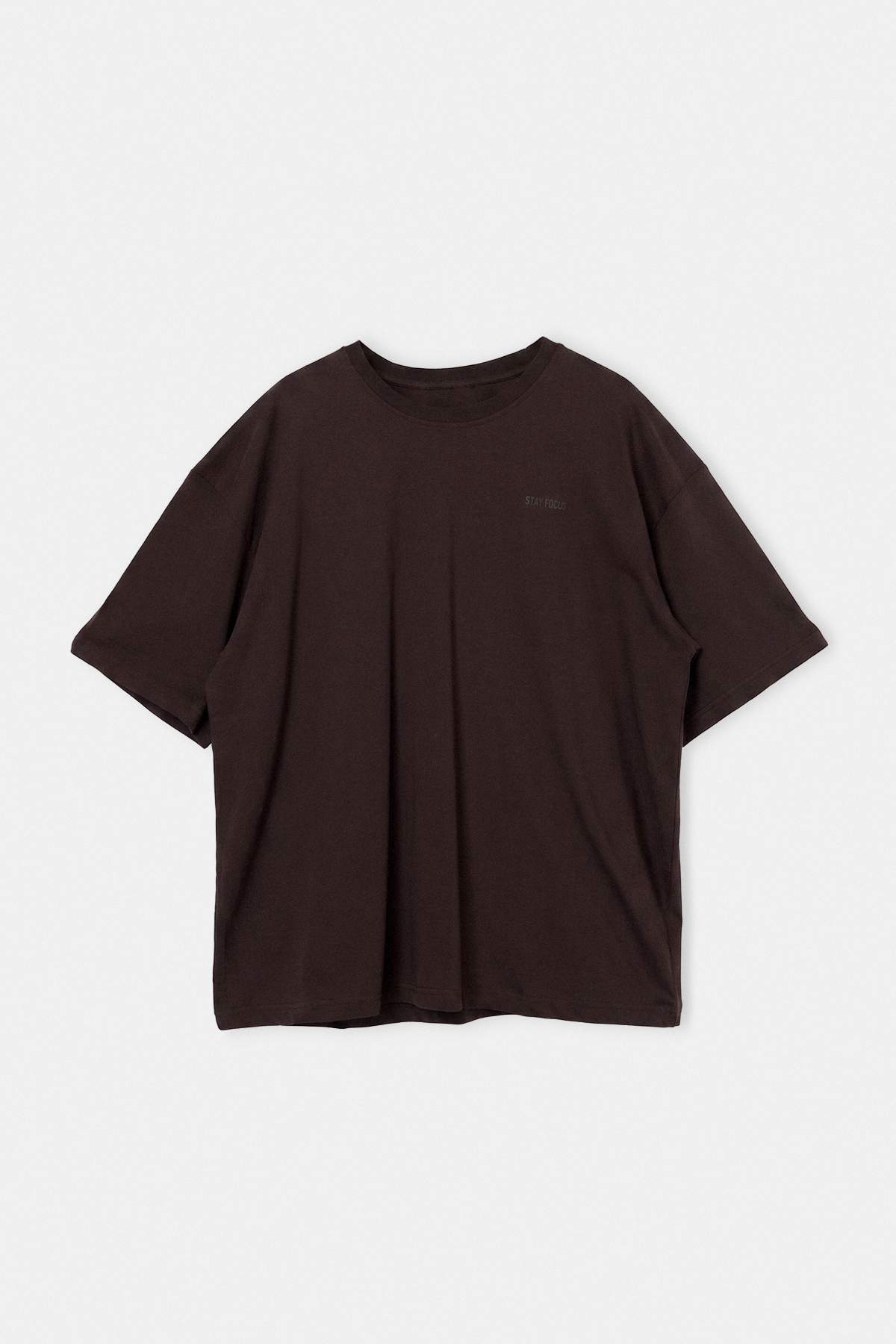 Trendyolmilla Man Büyük Beden Kahverengi Oversize/Geniş Kesim Slogan Baskılı %100 Pamuk T-Shirt TMNSS26BF00013
