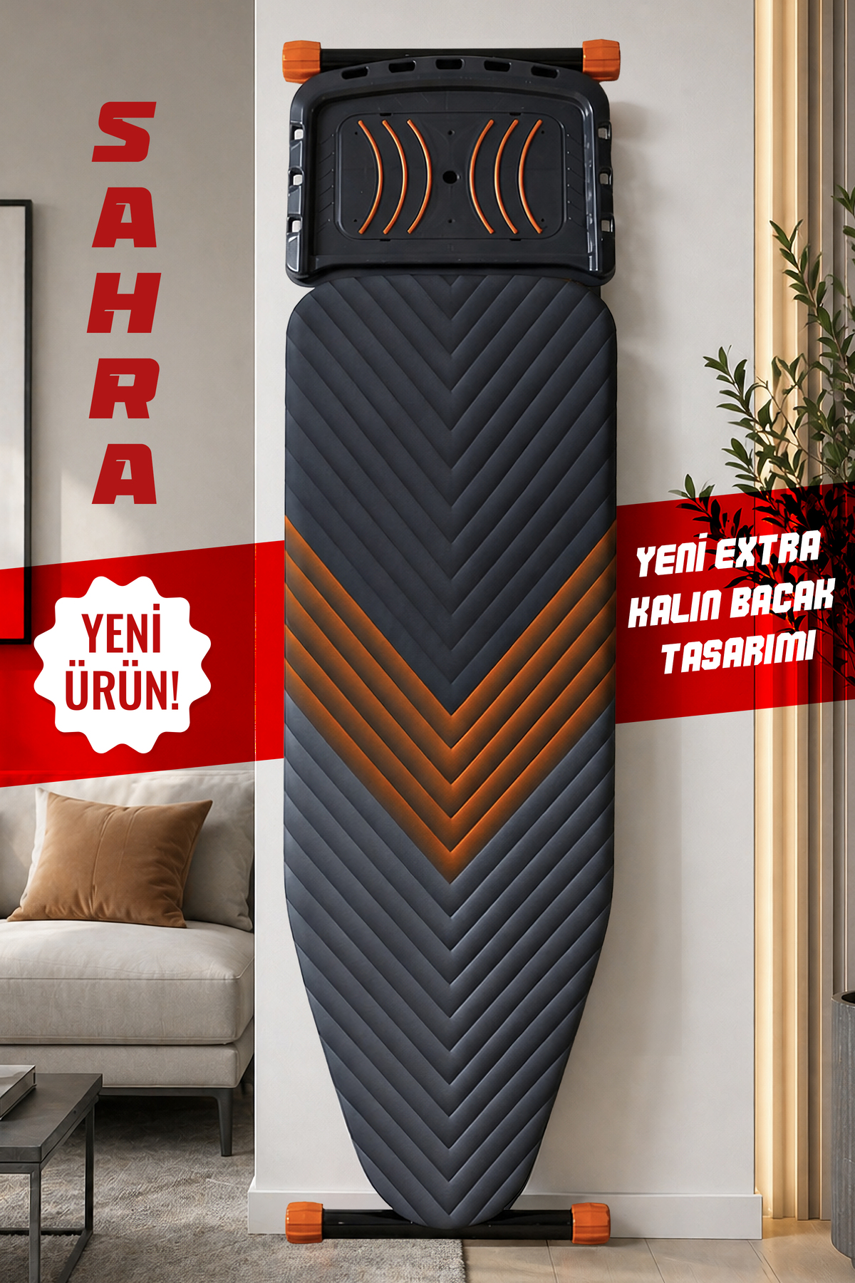 Cıngıllıoğlu CM-0061 Field Special Design Felted LAMINATED Fabric Patterned Ironing Table