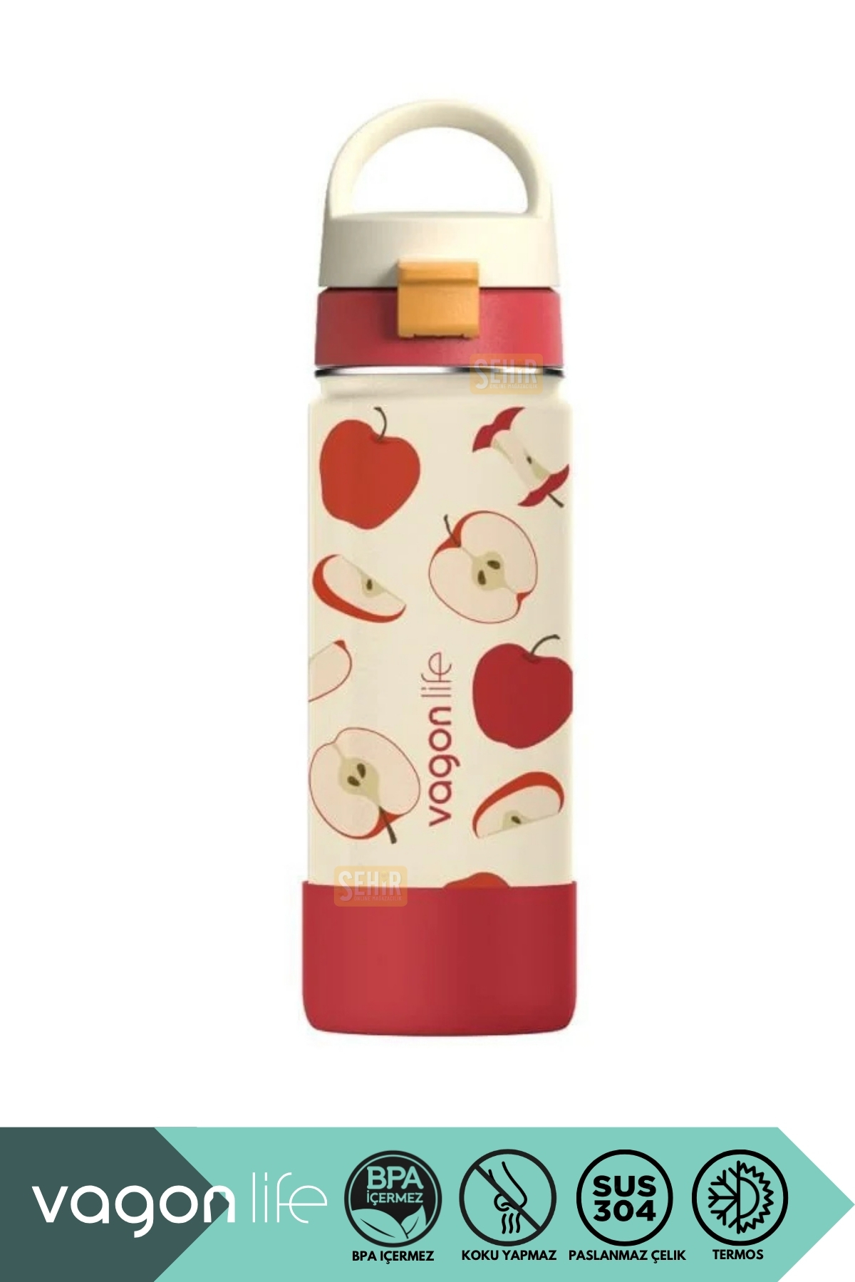 550ml Stainless Steel Thermos with New Collection Patterned Pipette/Non-Slip Base with Handle