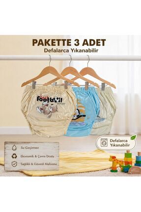 babixkids Anti Alerjik Yıkanabilir 3'lü Erkek Bebek Alıştırma Külodu Bebek Tu...