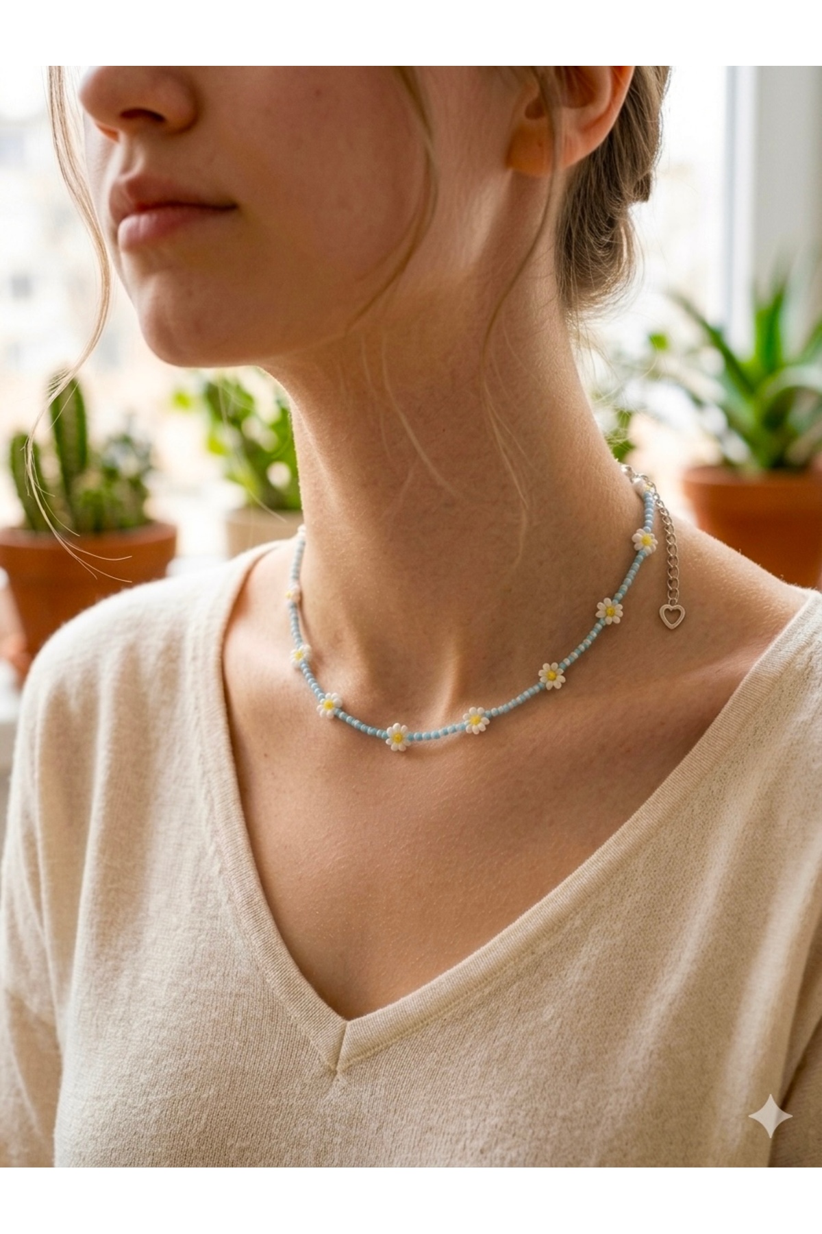 Necklace Daisy Beads Design