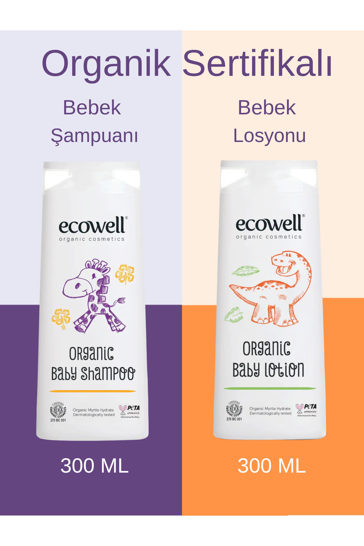 Ecowell Organik Bebe Şampuanı + Losyonu Set 2x300 ml Fiyatı, Yorumları