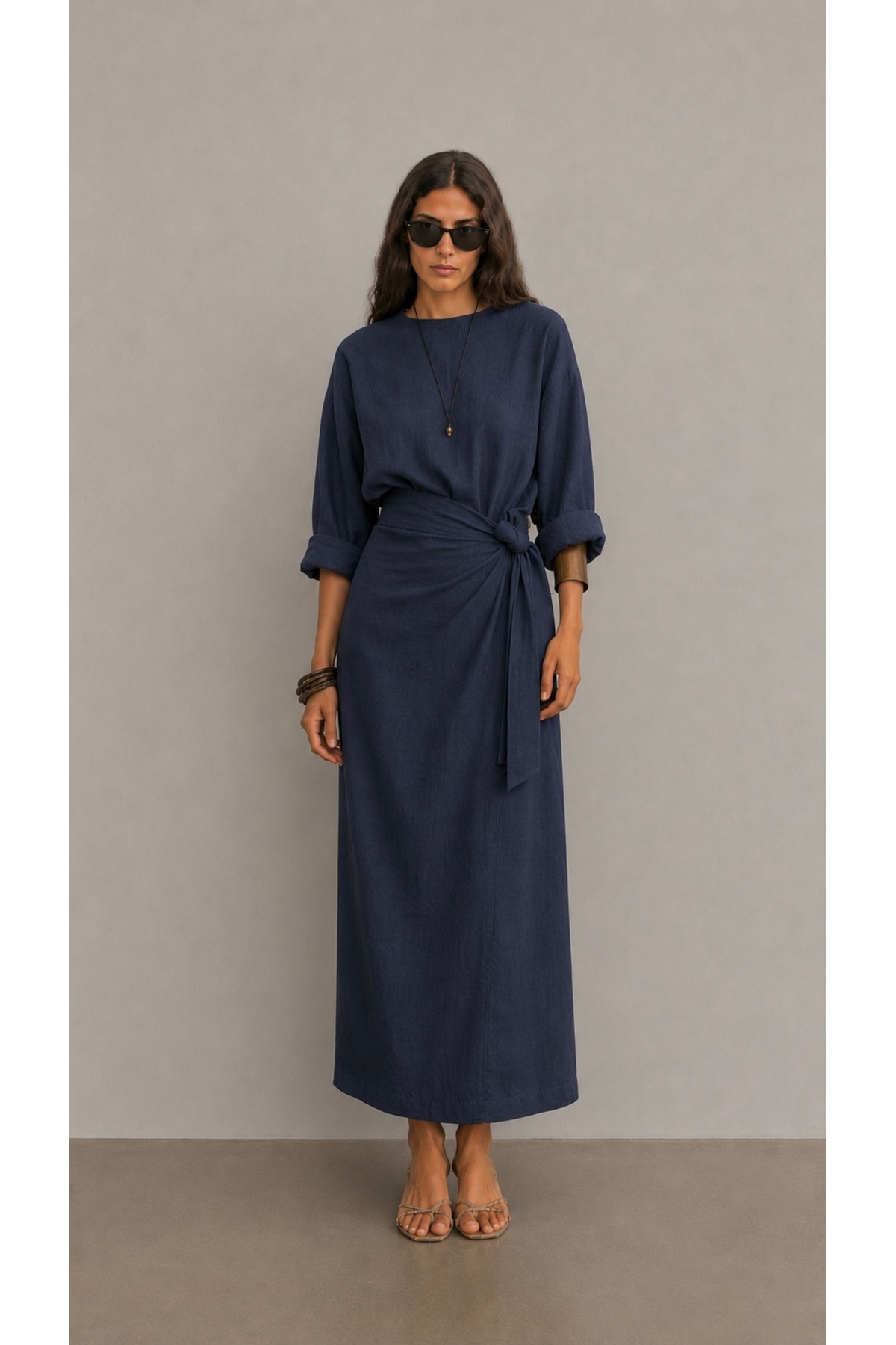 Side Tie Bottom Top 100% Linen Set