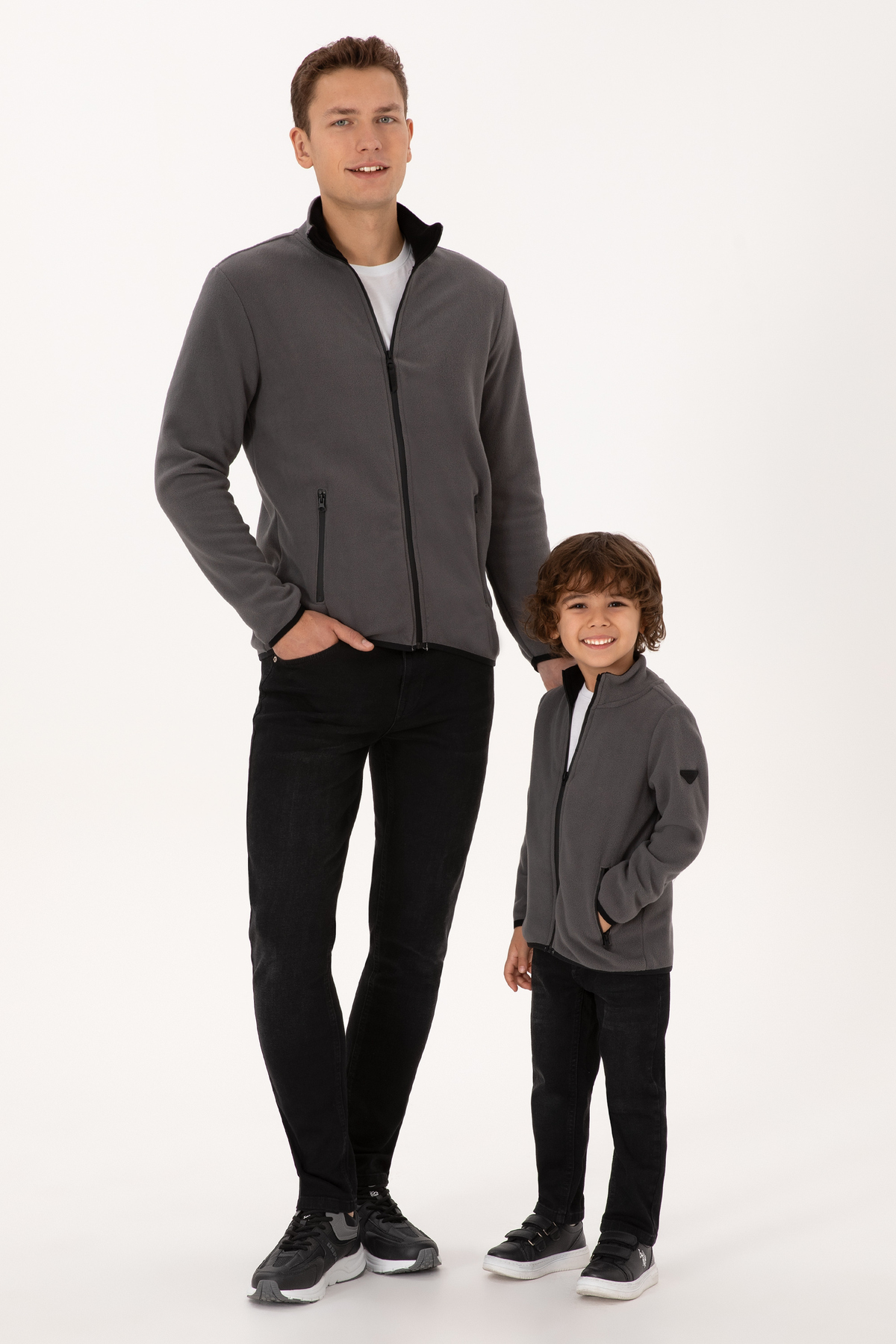 Erkek Regular Fit Gri Polar Örme Hırka 50313779-VR024 — خاکستری 1199848 — تصویر 4 از 7