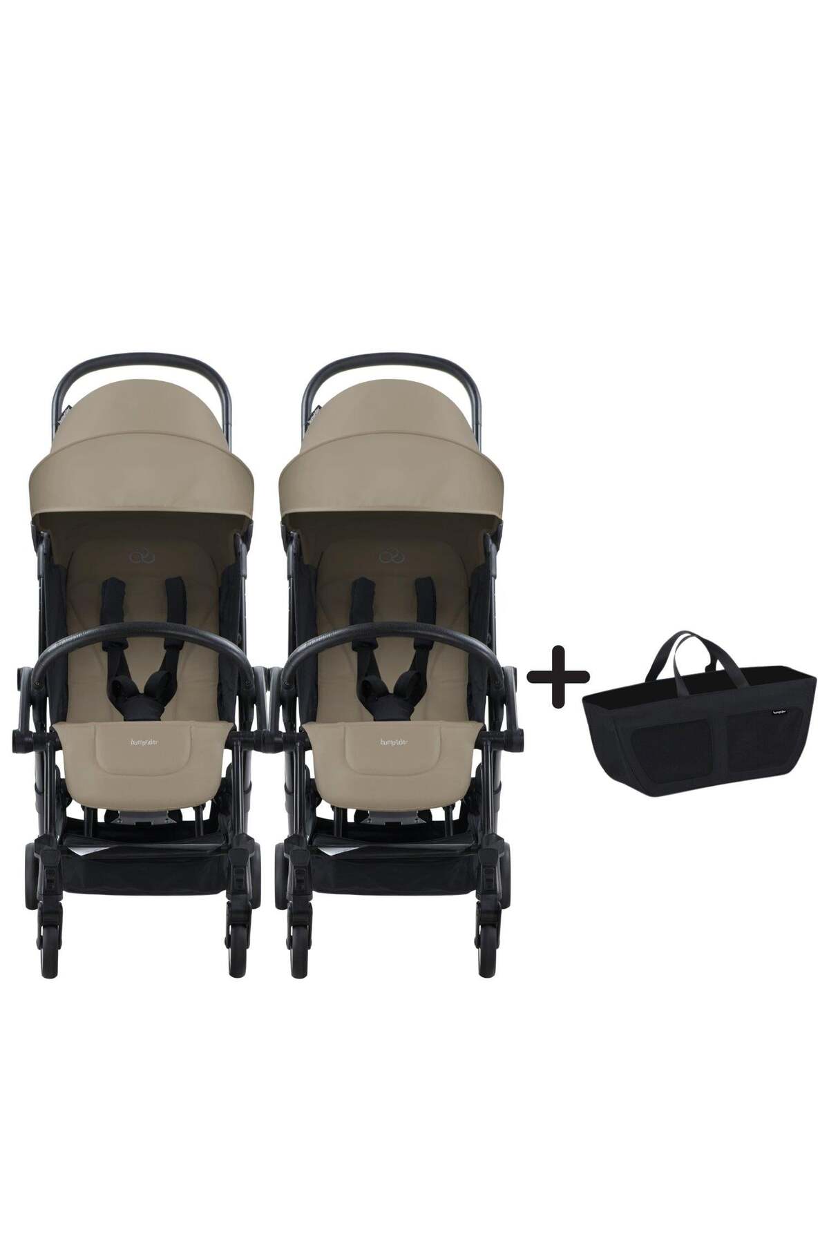 Bumprider Connect³ İkiz Bebek Arabası Black - Sand & Yan