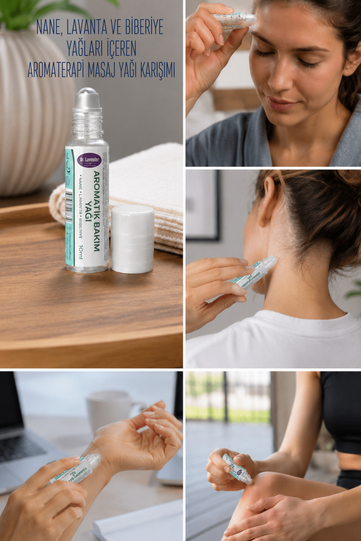 Dr. Lavender Aromaterapi Masaj Yağı Karışımı Roll-On 10ml – Nane, Lavanta, Biberiye — DR 2203V2 — تصویر 3 از 5