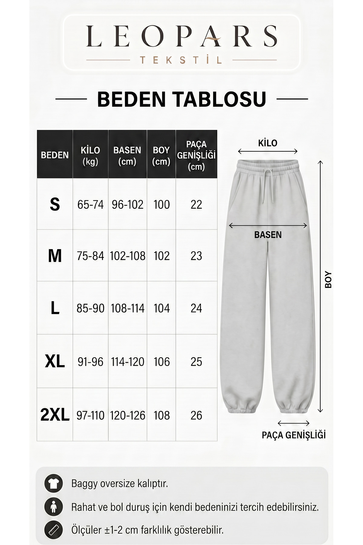 Leopars Siyah Erkek Baggy Eşofman Altı Oversize Bol Paça Rahat Kalıp Günlük Spor Pantolon