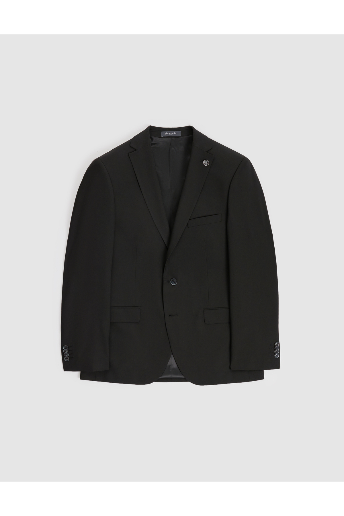 Pierre Cardin Siyah Slim Fit Mono Yaka Takım Elbise 50325155-VR046 görsel 7