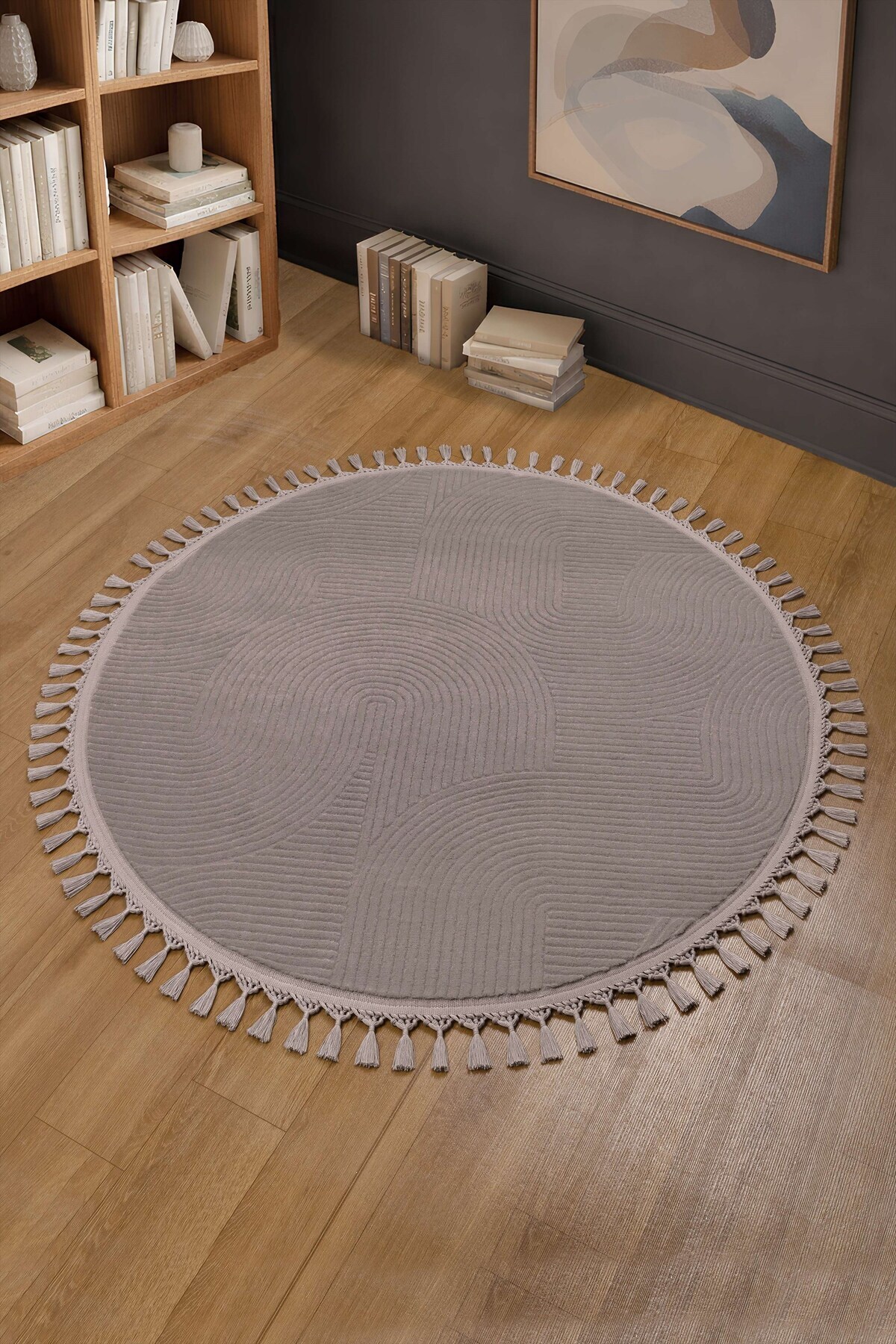 Merino Relief Joy Apartment Mink Anti-Slip Base Cutting Carpet Pompom
