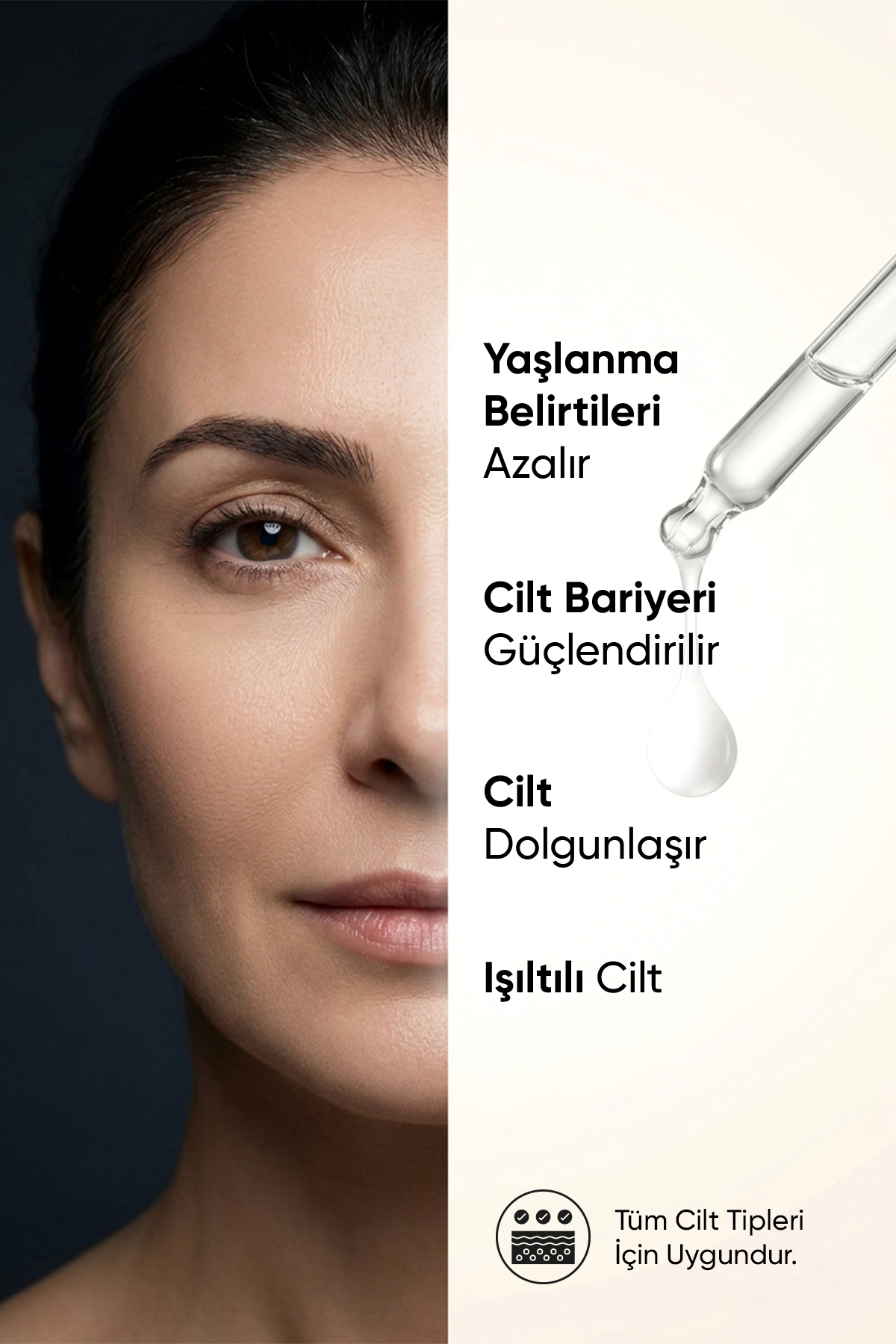 Bakuchiol Retinol Serum Yaşlanma Karşıtı 30 ml | Bakuchiol & Retinol | 3'lü Ceramide | Ginseng — YC-SKN-RJS-30 — تصویر 3 از 8