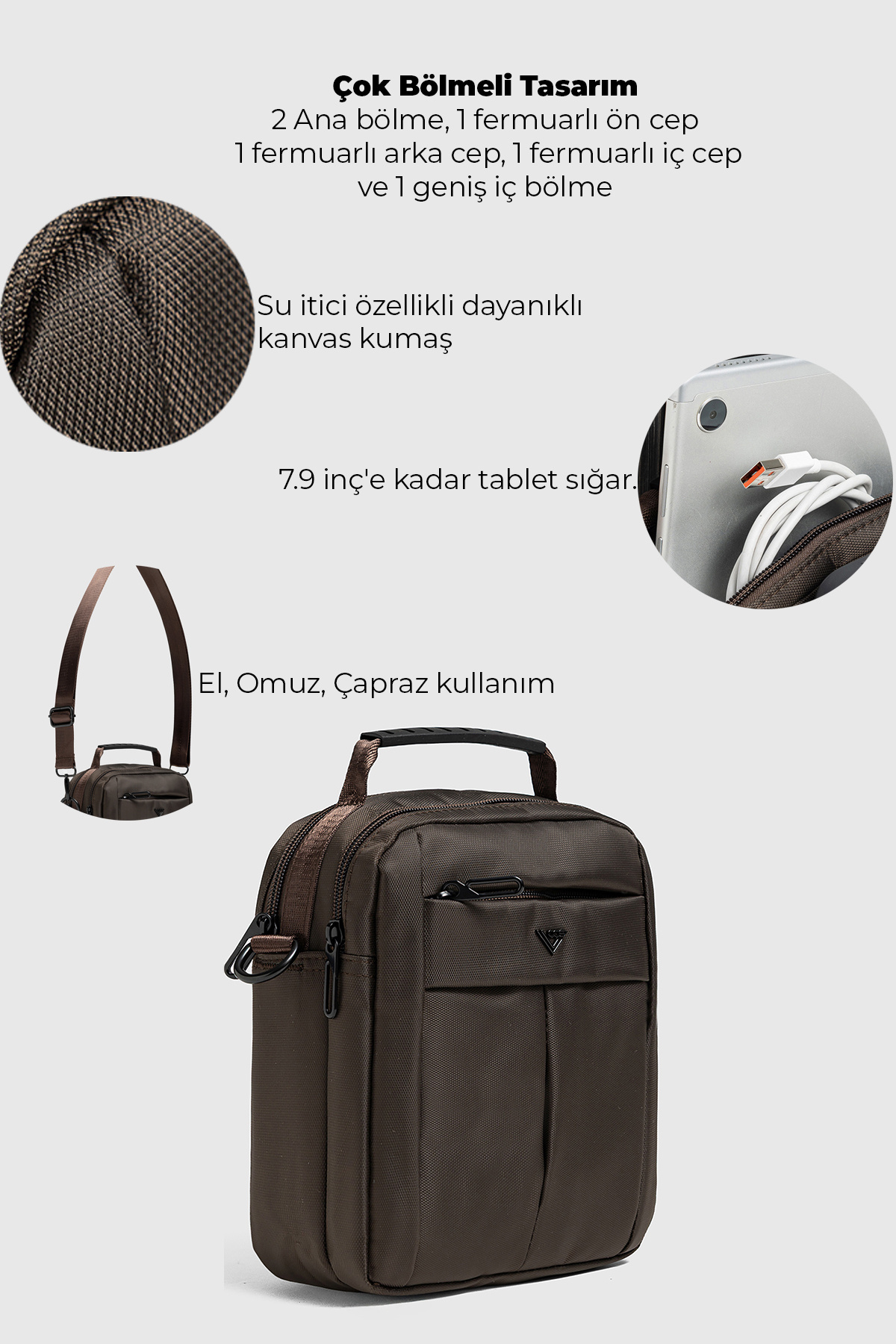 ÇÇS 31573 Omuz Askılı El Çantası Çapraz Çanta Omuz Çantası SİYAH görsel 6