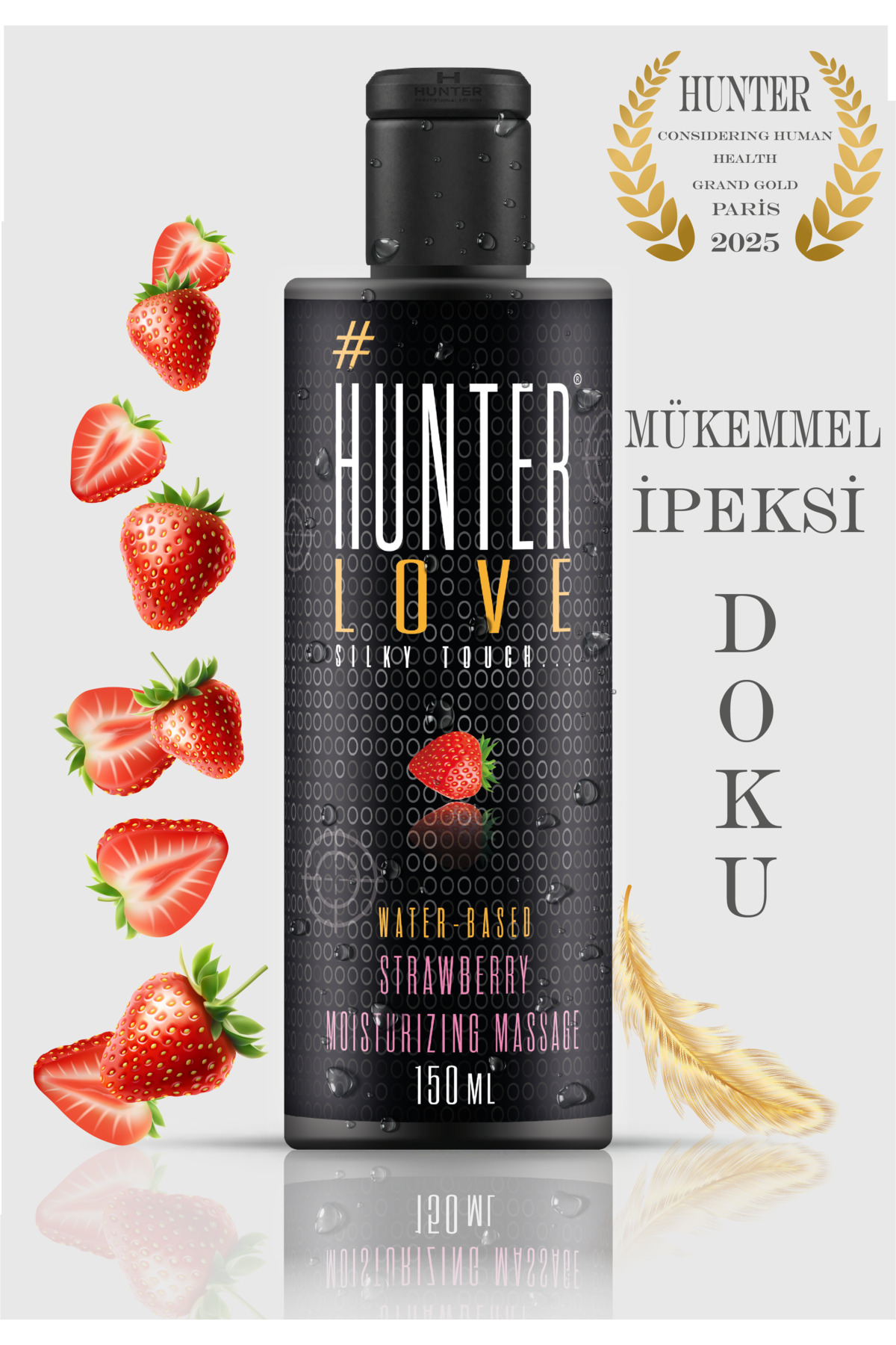 Hunter Love Kayganlaştırıcı Masaj Jel 150 ML ÇİLEK Masaj Jeli