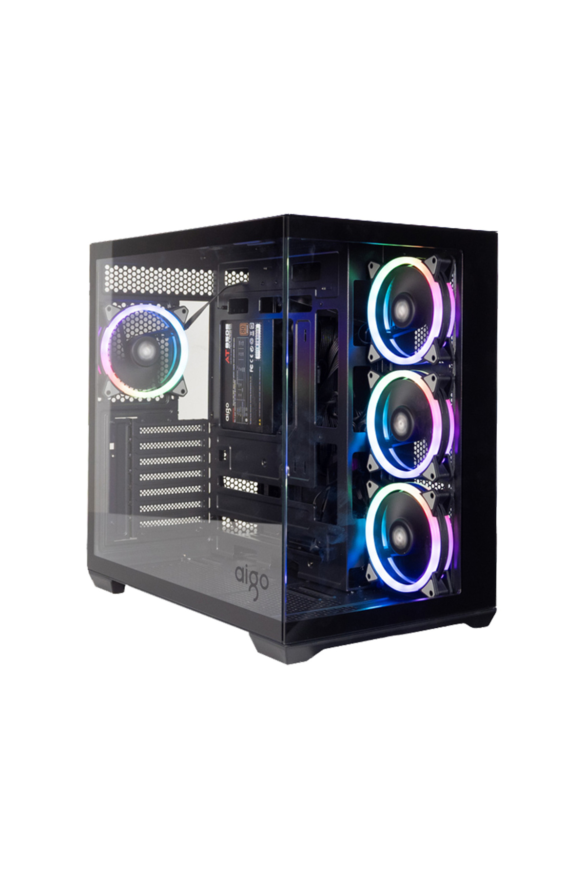 AIGO C280 Siyah 850W 80+ Bronze ARGB Mid Tower Kasa Game Garaj
