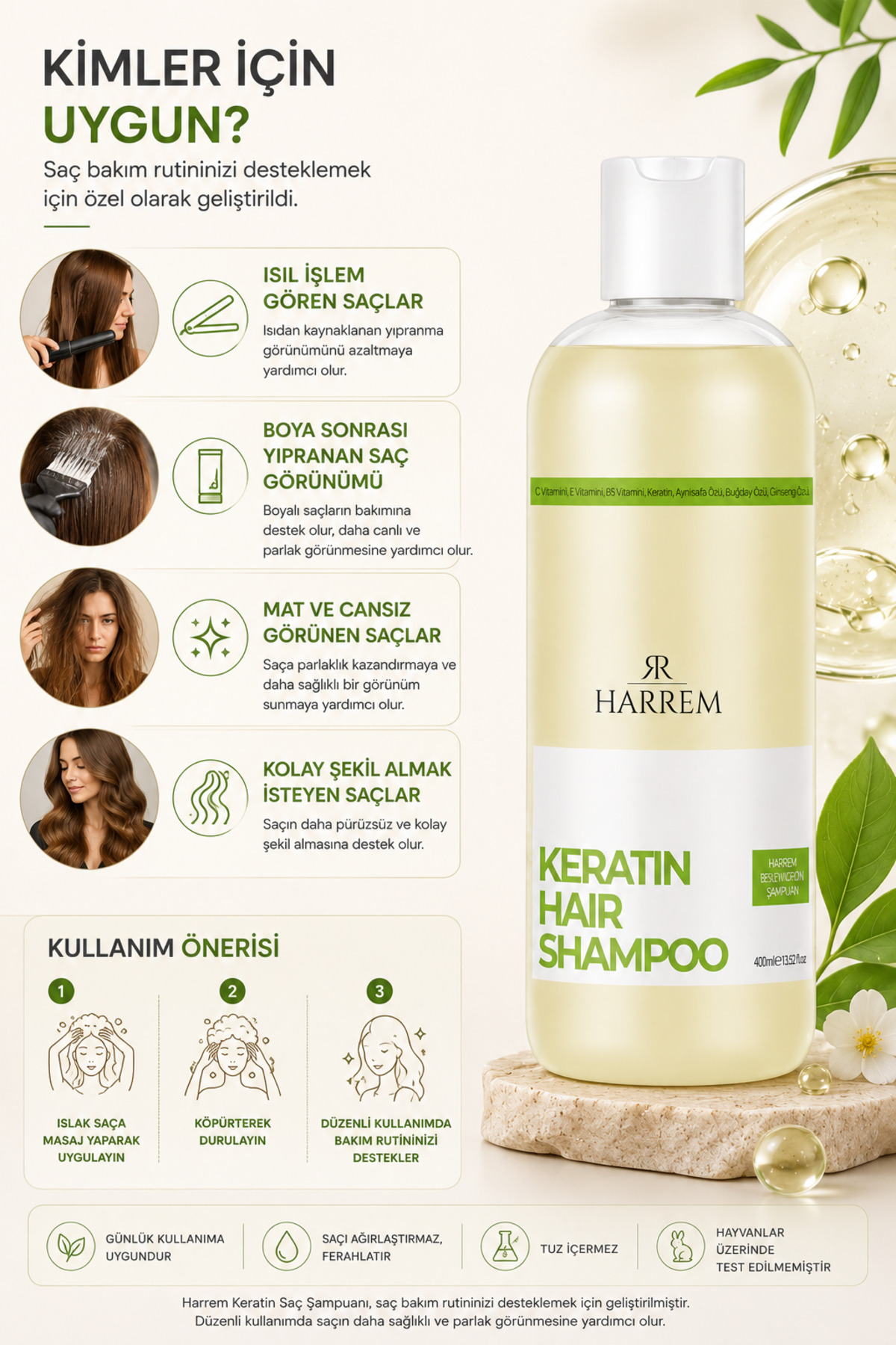 Keratin Şampuan 400 ml — 00319 — تصویر 5 از 6