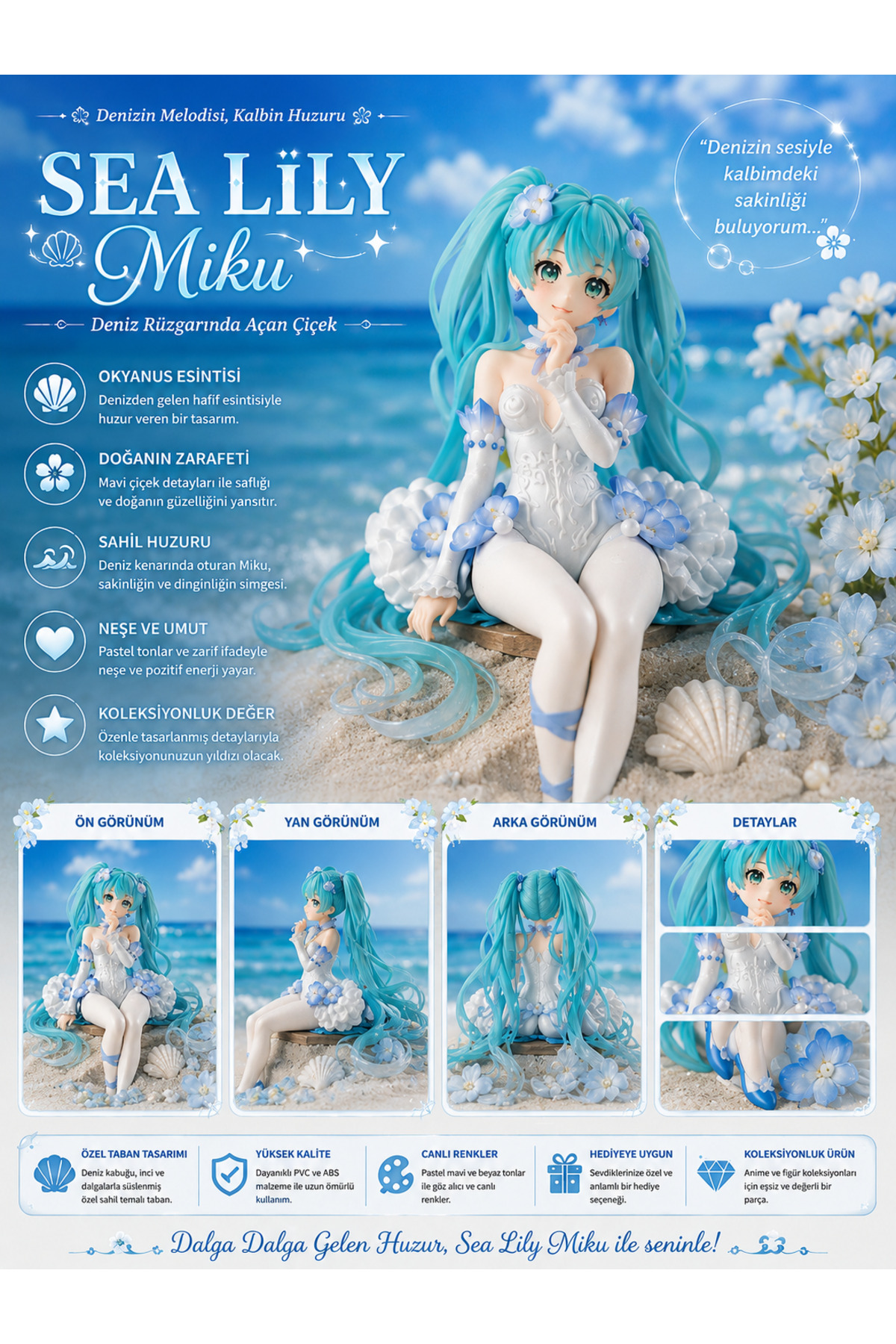 Zigver anime kız pembe kelebek peri beyaz elbise oturan PVC model