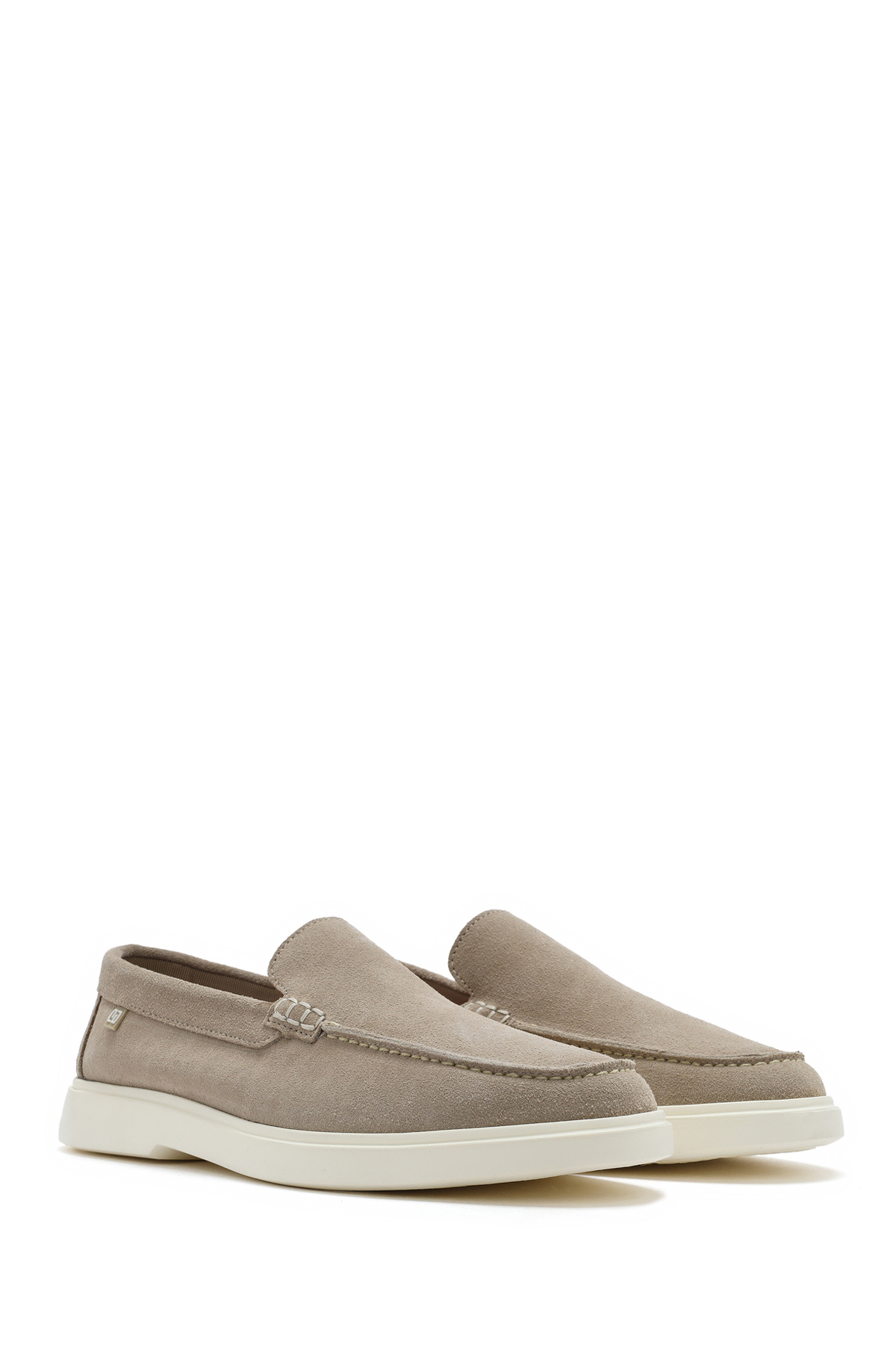 Derimod Erkek Bej Süet Deri Casual Loafer 26SFD707610 görsel 2