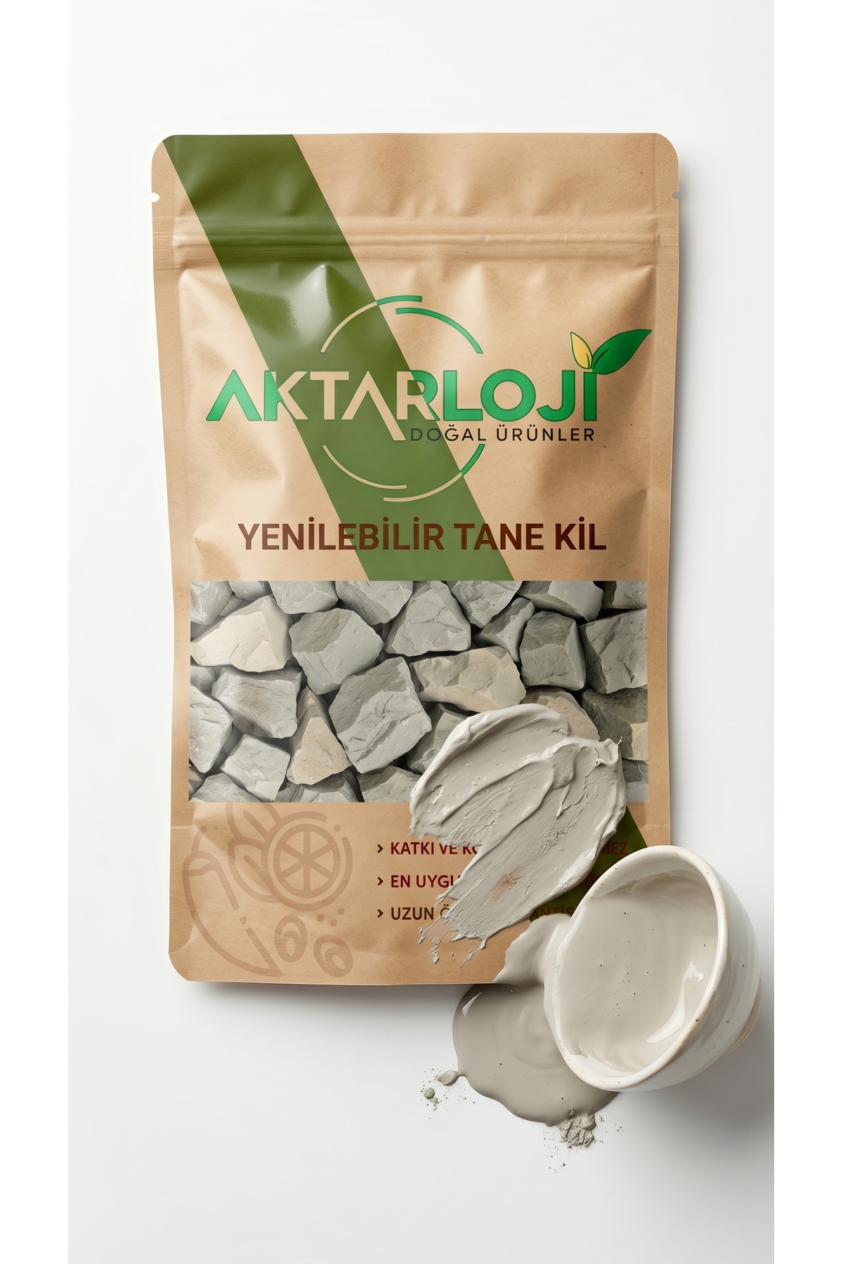 150 Gr Doğal Tane Kil Yenilir Taş Kil Yeşil — A1-Tane-Kil-150-gr — تصویر 8 از 8